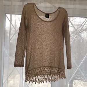 Bobeau USA made oatmeal knit sweater